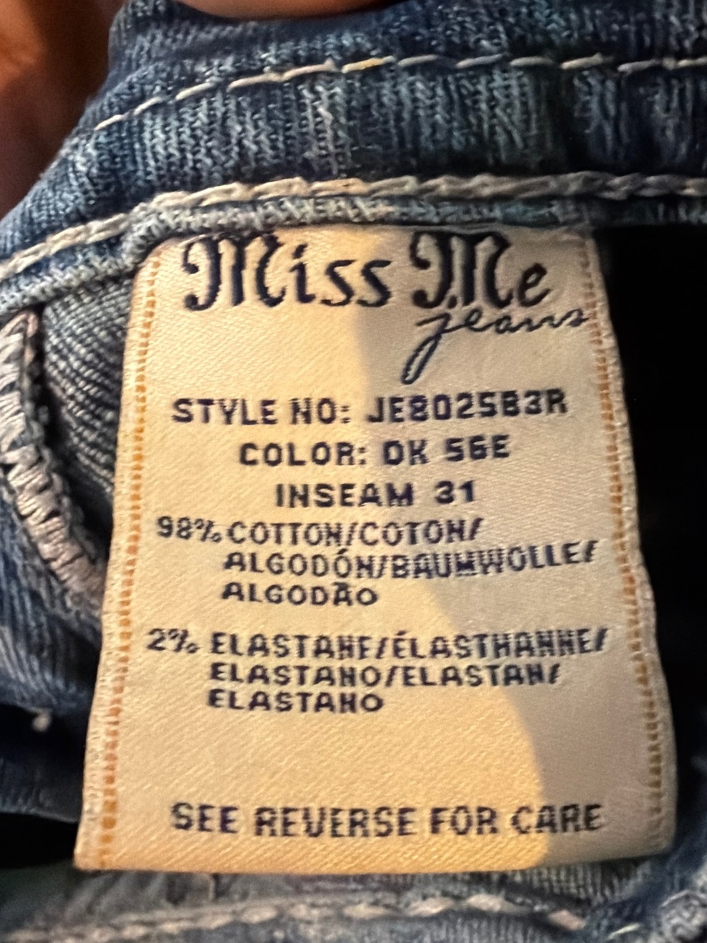 Miss Me Distressed Bootcut Jeans - Light Blue Denim - Picture 4 of 8